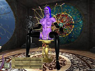 3d futanary dark elf masturbate on fantazy fuck-machine